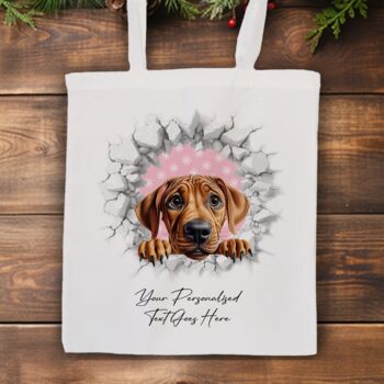 Personalised Christmas Rhodesian Ridgeback Break Through, 7 of 10