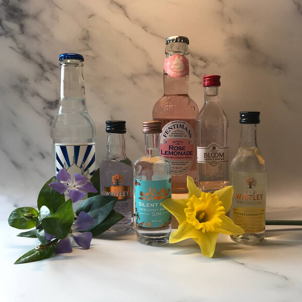 the four floral gin and tonics gift set by taste cocktails