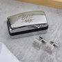 Personalised Best Man Wedding Cufflinks And Box Set, thumbnail 2 of 5