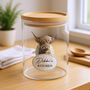 Personalised Highland Cow Glass Storage Jar, thumbnail 1 of 7