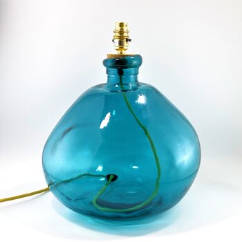 Recycled Blown Glass Lamp | 39cm | Nine Colours, 9 of 9