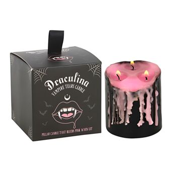 Pink Vampire Tears Small Pillar Candle, 4 of 4