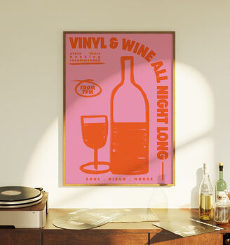 Wine And Vinyl Poster, 8 of 8