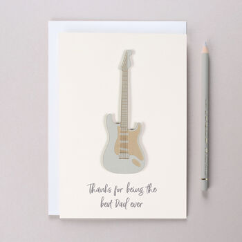 Personalised Father's Day Music Guitar Card, 2 of 3