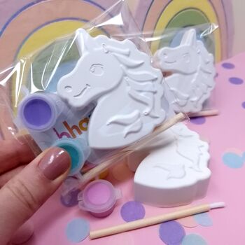 Paint Your Own Unicorn Shape Craft Kit Party Bag Fillers Girls, 2 of 7