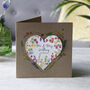 Personalised Wedding Wildflower Seed Heart Card, thumbnail 1 of 7
