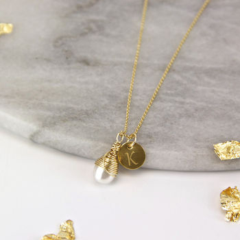 Wrapped Gold And Teardrop Pearl Necklace, 3 of 12