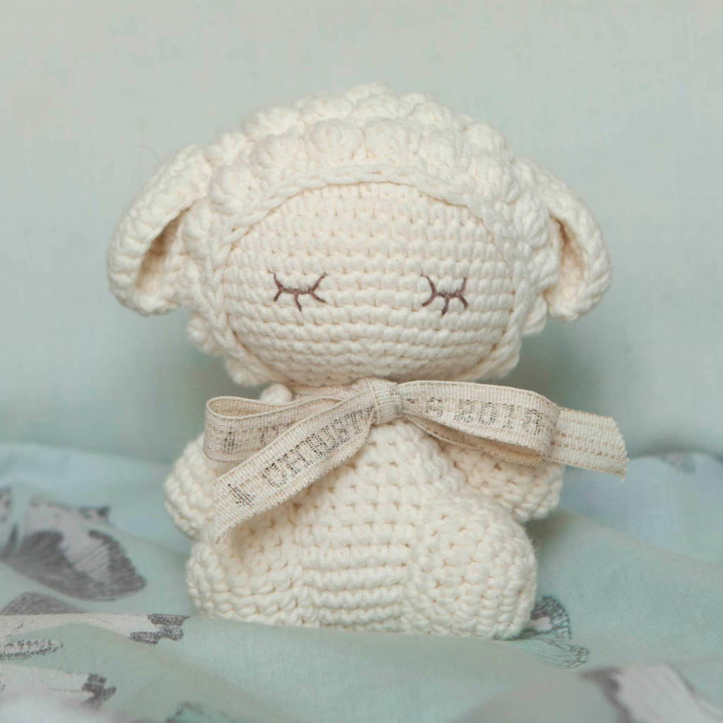 personalised lamb teddy