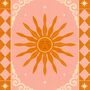 Here Comes The Sun, Celestial Sun Art Print, Bohemian Poster, thumbnail 3 of 3
