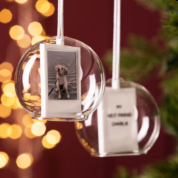 Personalised Pet Photo Glass Dome Bauble, 3 of 5