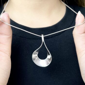 Silver Teardrop Necklace Gift For Wife, 3 of 7