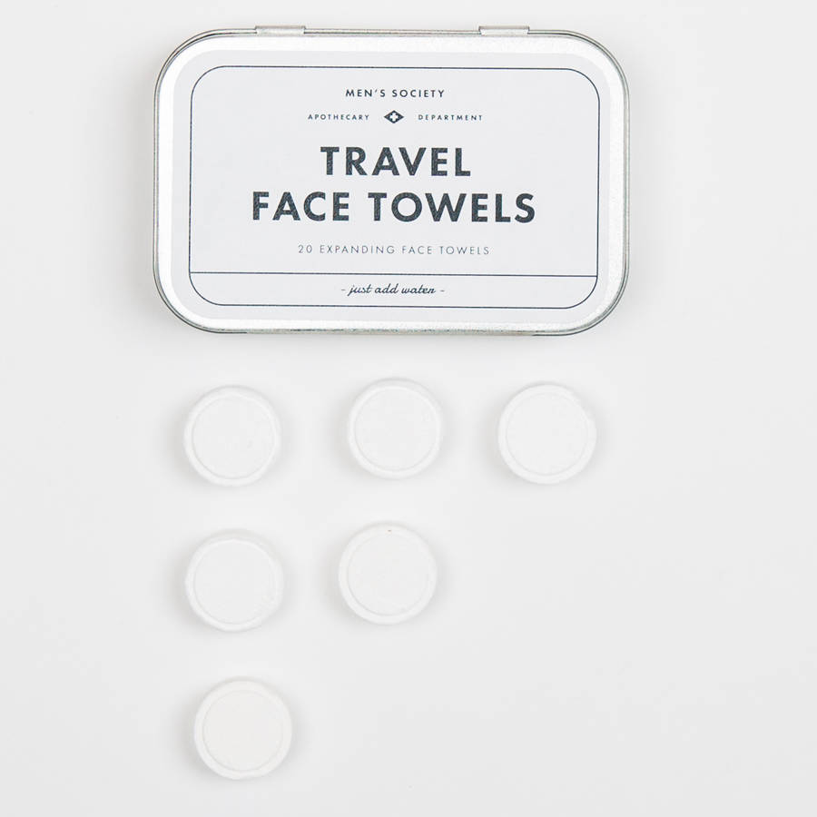 travel face towels by men's society