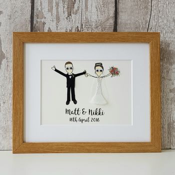 Personalised Couple Cotton Anniversary Embroidered Art, 7 of 12
