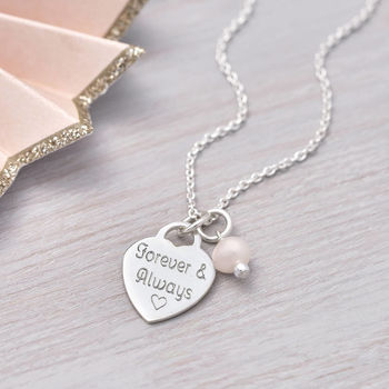 Personalised Sterling Silver Heart Bridesmaid Necklace, 2 of 10
