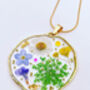 Medium Necklace With Daisies And Green Flowers, thumbnail 9 of 11
