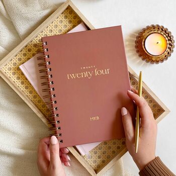 2024 Personalised Ring Bound Diary, Terracotta Cover, 4 of 12