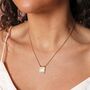 Sunbeam Square Pendant Necklace, thumbnail 3 of 7