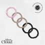 Silver Cloud Satin Skinny Scrunchies Five Pack, thumbnail 2 of 3