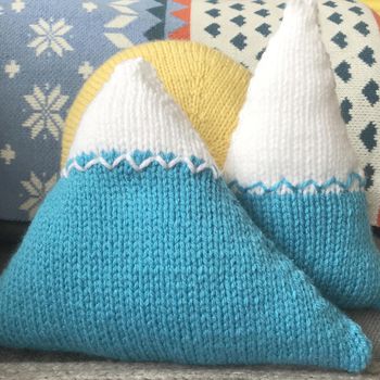 Blue Mountains Chunky Cushion Knitting Kit, 2 of 2
