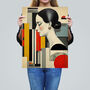Calm In The Chaos Abstract Portrait Wall Art Print, thumbnail 2 of 6