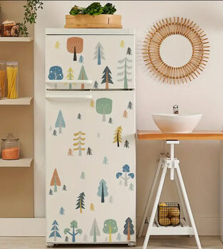 Colourful Woodland Tree Shapes Wall Vinyl Stickers, 2 of 5