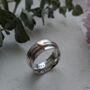 Personalised 9ct Rose Gold Heart Spinner Ring, thumbnail 4 of 7