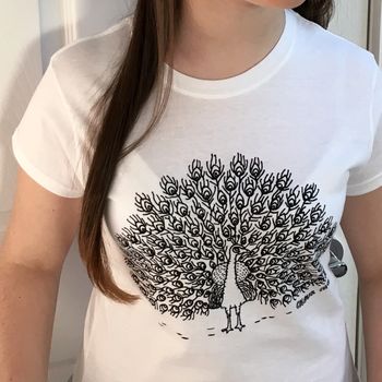 Colour In Adult Peacock T Shirt, 2 of 9