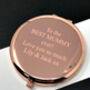 Personalised Feather Compact Mirror In Rose Gold, thumbnail 2 of 6