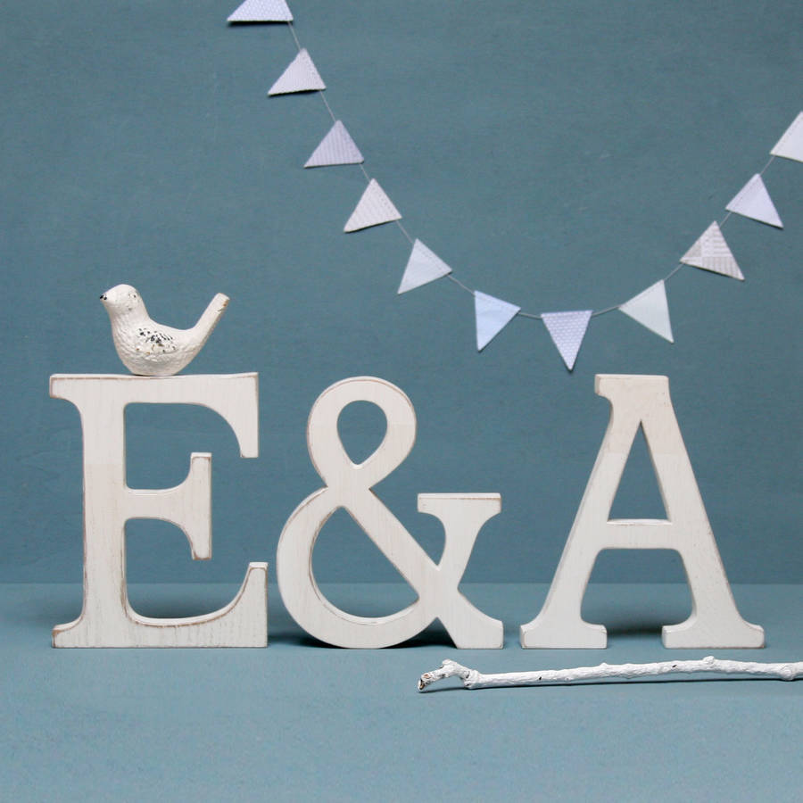Personalised White Oak Wedding Letters By Modo Creative