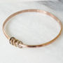 18ct Rose Gold Vermeil Personalised Bangle, thumbnail 1 of 4