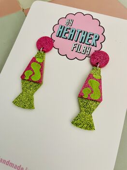 Lava Lamp Glitter Resin Earrings, 2 of 4