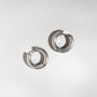 Stainless Steel Chunky Hinge Hoop Earrings, thumbnail 1 of 4
