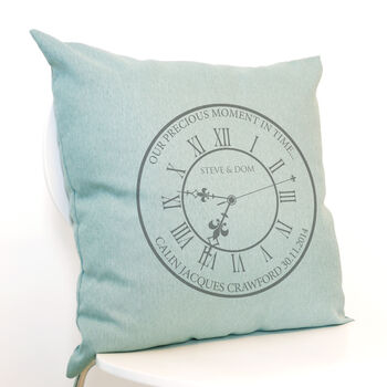 Personalised 'Our Precious Moment In Time' Cushion, 2 of 4