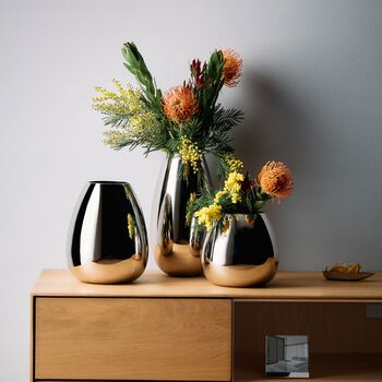 Stainless Steel Vase With Nickel Mirror Polished Finish, 4 of 6