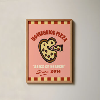 Homeslice Pizza Personalised Illustrated Pizza Print, 6 of 6