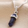 Sodalite Crystal Point Pendant Necklace, thumbnail 8 of 10
