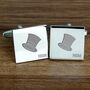 Personalised Iconic Silver Plated Cufflinks, thumbnail 1 of 2
