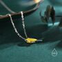 Sterling Silver Tiny Blue Tit Bird Pendant Necklace, thumbnail 4 of 12