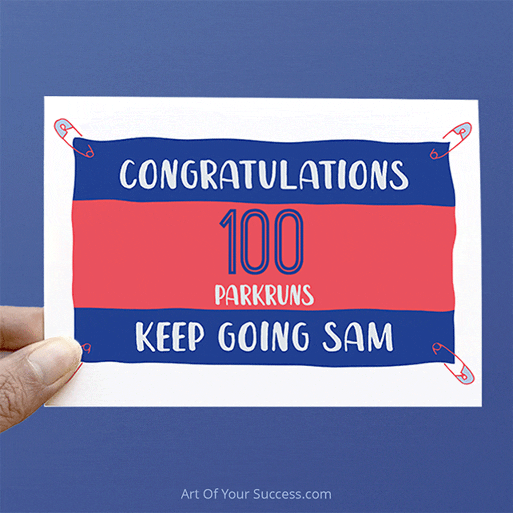Personalised Running Bib Card, thumbnail 1 of 6