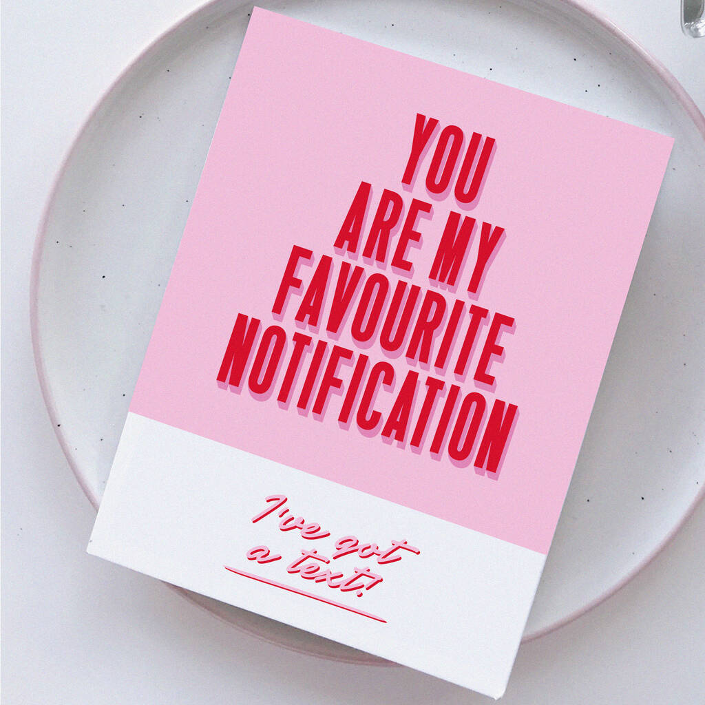 favourite notification love island anniversary card