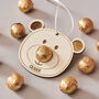 Bear Christmas Decoration And Bag Of Chocolate Noses, thumbnail 2 of 3