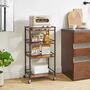 Industrial Bar Carts Kitchen Storage Serving Trolley, thumbnail 1 of 7