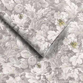 Busy Bee Grey Wallpaper, 2 of 6