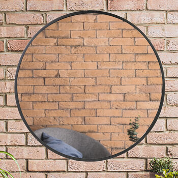 Contemporary Circular Iron Wall Mirror, 3 of 3