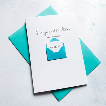 Personalised See You At The Altar Wedding Card, 5 of 7