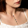 Kaleidoscope Y Lariat Sterling Silver Drop Necklace, thumbnail 4 of 9