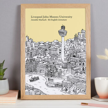 Personalised Liverpool Graduation Gift Print, 8 of 9