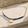 Personalised Dark Blue Semi Precious Beaded Necklace, thumbnail 2 of 8