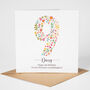 Floral Fun Personalised 9th Birthday Card, thumbnail 4 of 5