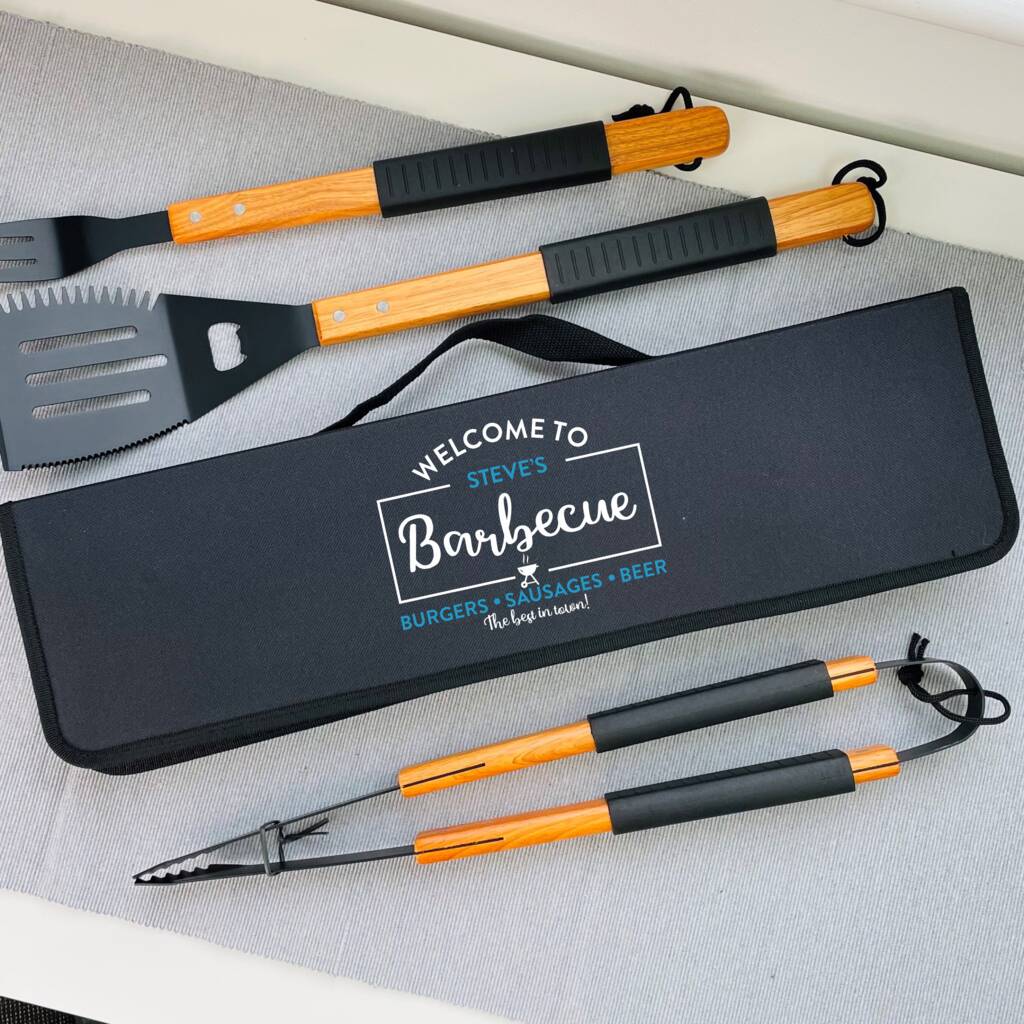 Personalised Welcome Barbecue Tool Set, 1 of 3